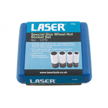 LASER Special Size Wheel Nut Socket Set 1/2D"