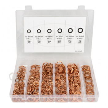 Oil Drain Plug Cooper Washer Assortment 525Pcs