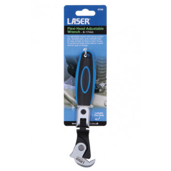 LASER Flexi-Head Adjustable Wrench 8 - 17mm