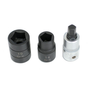 LASER Pentagon Socket & Bit Set 3pc