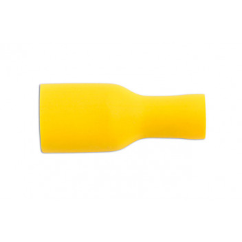 CONNECT Yellow Female Fully Ins. Push-On 9.5mm Pk 100