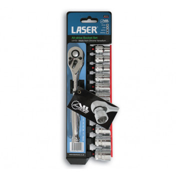 LASER Alldrive Socket Set - 3/8D"
