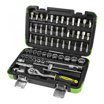 59 Piece Tool Case With 3/8 12 Point Sockets"