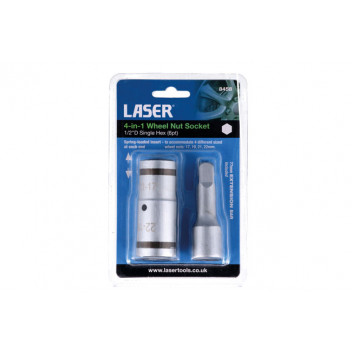 LASER 4-in-1 Wheel Nut Socket 1/2D"