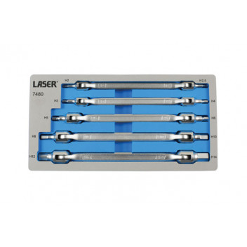 LASER Double Ended Flexible Hex Bit Set 5pc