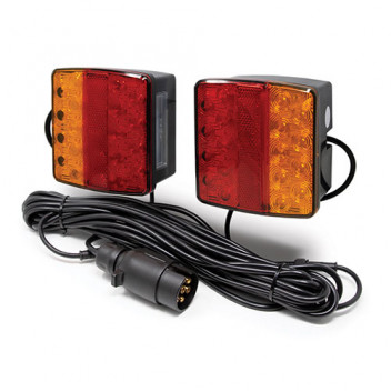 LED Magnetic Trailer Lights 10m Cable x 2