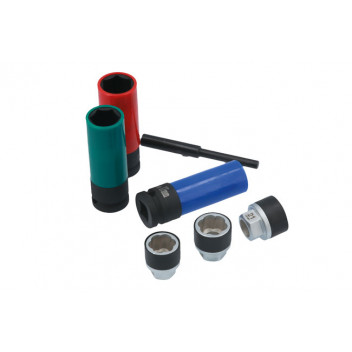 LASER Wheel Nut & Bolt Extractor Socket Set 7pc