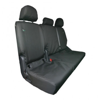 REAR THREE SEAT COVER SET - BLACK FOR VOLKSWAGEN CADDY (2010