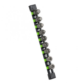 9-PIECE SET OF SHORT ALLEN BITS WITH 3/8 SOCKET."