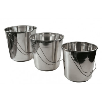 LASER Stainless Steel Bucket Set 3pc