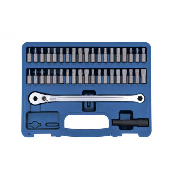 LASER Low Profile Ratchet & Bit Set 40pc