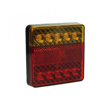 LAMP - 12V LED Rear Combination Lamp SQUARE - Stop/Tail/Indi