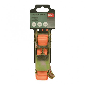 Tie Down Strap + Ratchet 25mm x 5m Hook (Max. load 350kg)