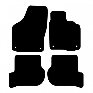 Carpet Mat Set VW GOLF MK6 2008> (4 PIECE + 4 ROUND