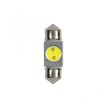 12V 5W 31MM Festoon Bulbs WHITE HYPER-LED 1smd built in resi