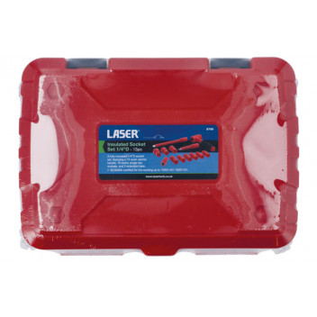 LASER Insulated Socket Set 1/4D 13pc"