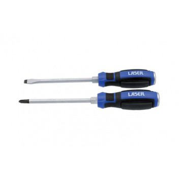 LASER Pound Thru Screwdriver Set 2pc