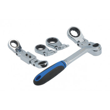 LASER Multi Head Ratchet Ring Spanner Set