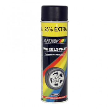 Motip Wheel Spray Matt Black 500ml