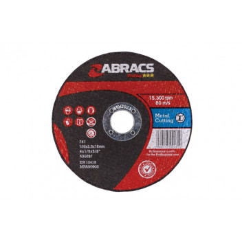 CONNECT Abracs 100mm x 3.0mm Flat Cutting Discs Pack 10