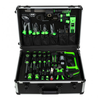 159 Pieces Aluminium Tool Case - Zinc Finish