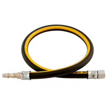 CONNECT 1/4in. ID Air Line Whip Hose C/w Fittings 0.6m