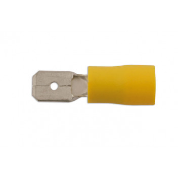 CONNECT 6.3mm Yellow Male Blade Terminals (10)