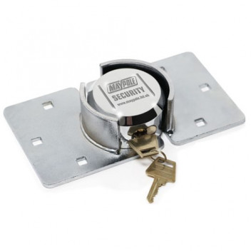 Van Door Lock Complete with Chrome Hasp & Fixing Bolts