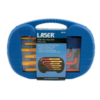 LASER VDE Hex Key Set - Extra Long
