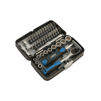 LASER Socket & Bit Set 1/4D 38pc"