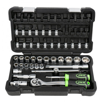 59 Pieces Tool Case With 3/8 Hex Sockets - Zinc Finish"