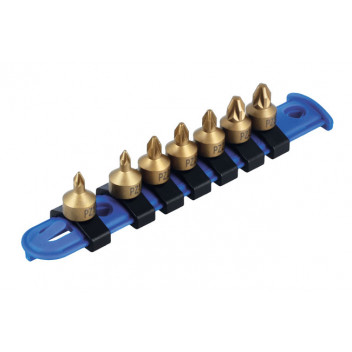 LASER Low Profile Pozi Drive Socket Bit Set 1/4D 7pc"