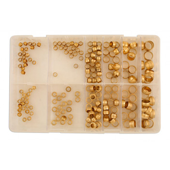 CONNECT Assorted MM Brass Barrel & Stepped Olives Box Qty 20