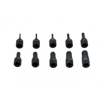 LASER Impact Hex Socket Bit Set 1/4D 10pc"