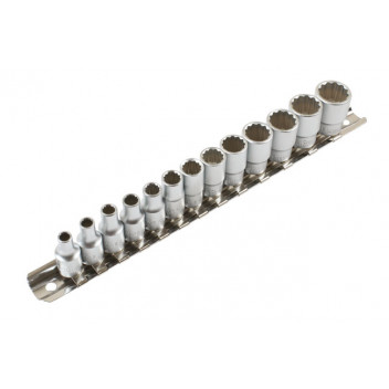 LASER Bi-Hex Standard Socket Set 1/4D 13pc"