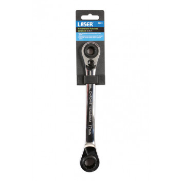 LASER Reversible Ratchet Wrench 4 in 1