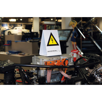 LASER HIGH VOLTAGE SIGN DOUBLE SIDED