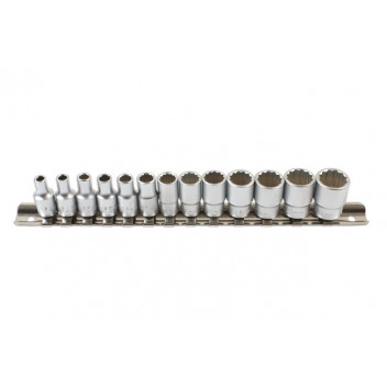 LASER Bi-Hex Standard Socket Set 1/4D 13pc"