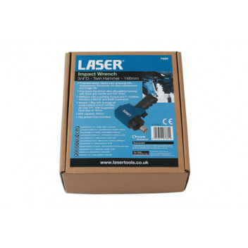 LASER Impact Wrench 3/4D- Twin Hammer 146mm long