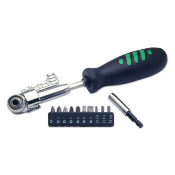 LASER Screwdriver 3 Way Angled Head 10 Bits