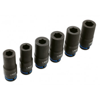 LASER Weighted Socket Set 1/2D 6pc"