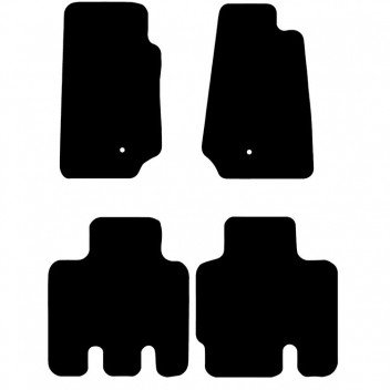 Rubber Mat Set Chrysler Jeep Wrangler 4 Door 2007>