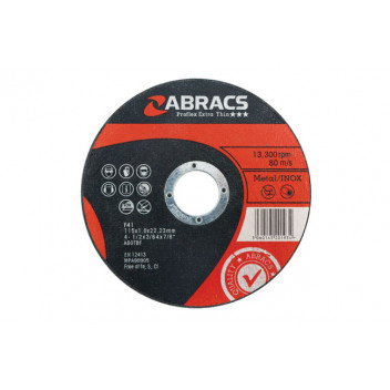 CONNECT Abracs 115mm x 1.0mm Extra Thin Discs Pack 5