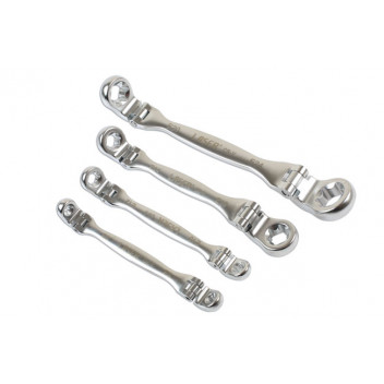 LASER Double Flexible Star Wrench Set 4pc