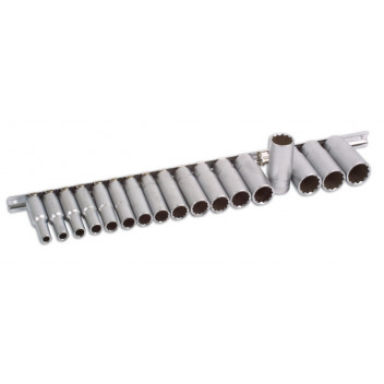 LASER Deep Socket Set - 3/8D - 17pc"