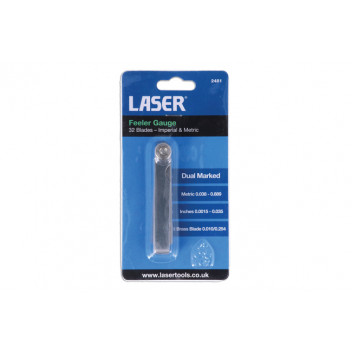 LASER Feeler Gauge Imperial/Metric - 32 Blades