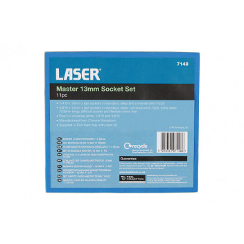 LASER Master Socket Set -  13mm x 11pc