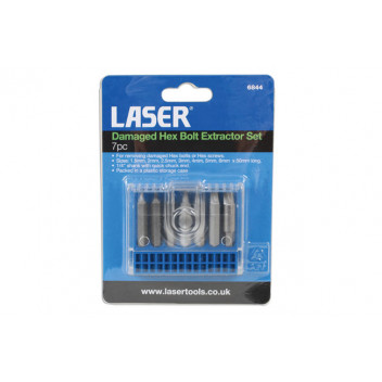 LASER Damaged Hex Bolt Extractor Set 7pc