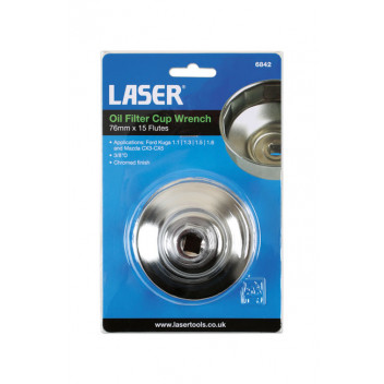 LASER Oil Filter Cup Wrench 76mm x 15 Flutes