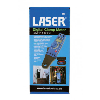 LASER Mini AC/DC Digital Clamp Meter CATIII 600V